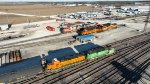 BNSF 2911 Works the yard at West Quincy